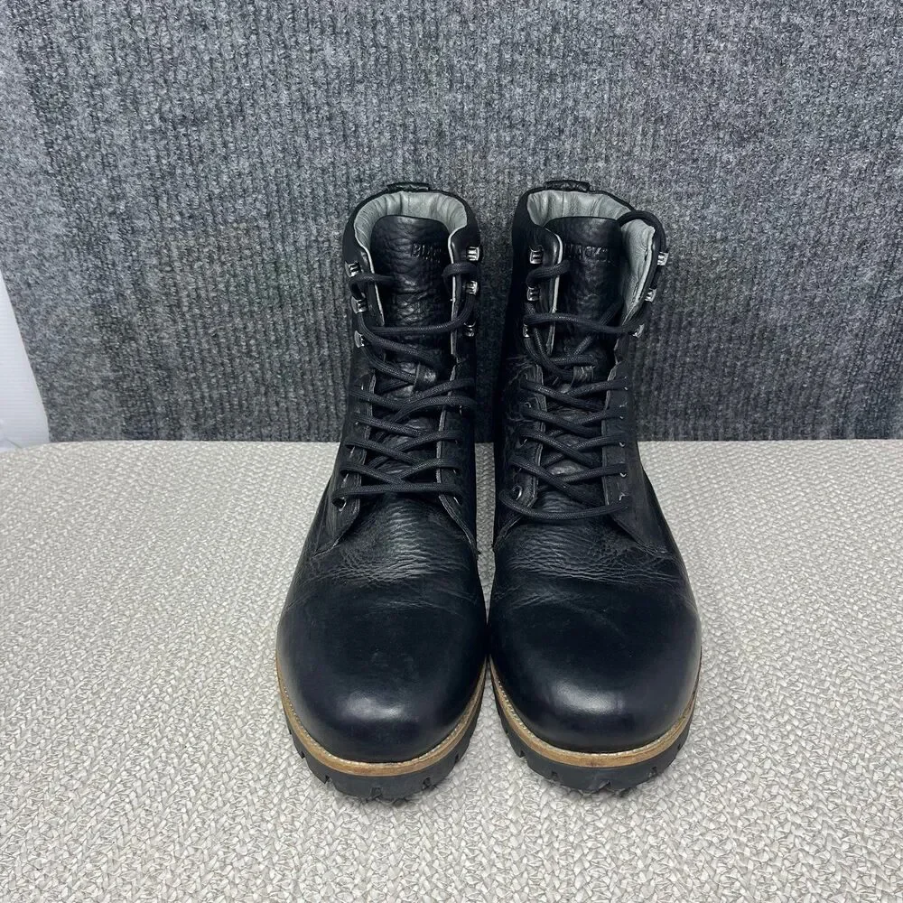 Blackstone Black Leather Lace Up Combat Boogs Mens Size 47 / US 14